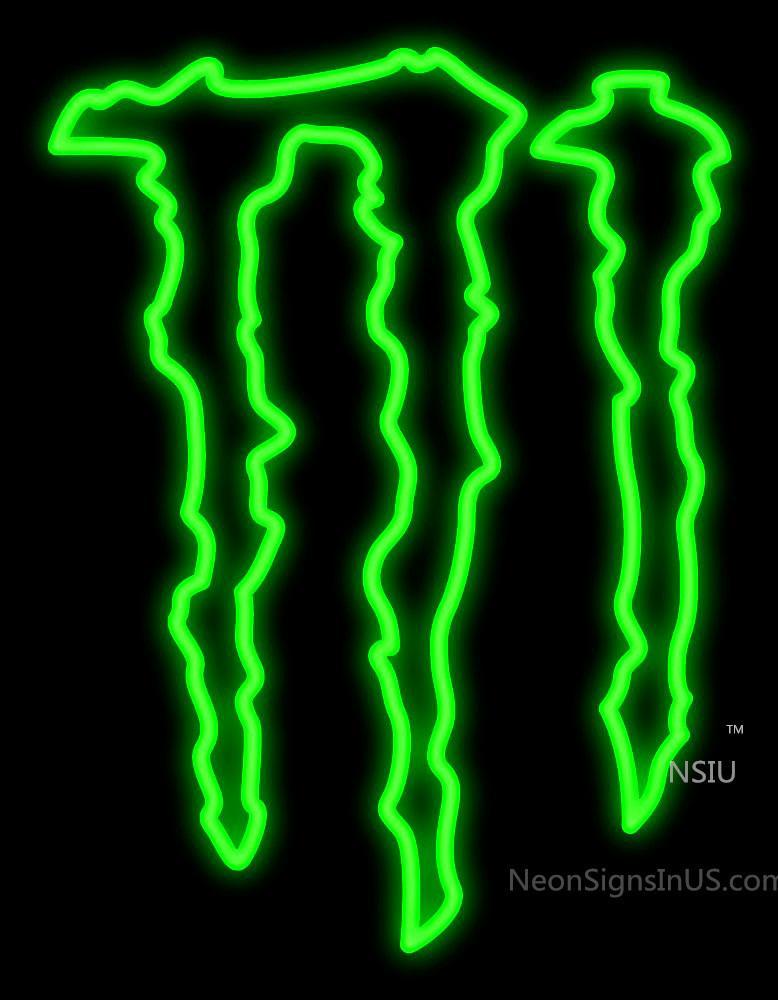 Monster Energy Logo Neon Sign