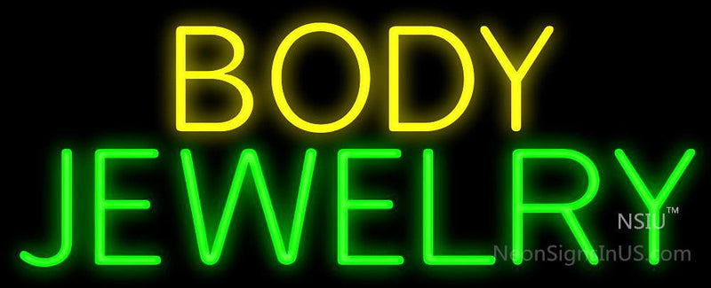 Body Jewelry Neon Sign