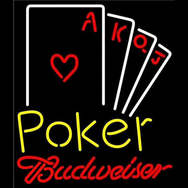 Budweiser Poker Ace Series Beer Sign Handmade Art Neon Sign