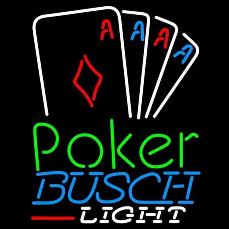 Busch Light Poker Tournament Beer Sign Handmade Art Neon Sign
