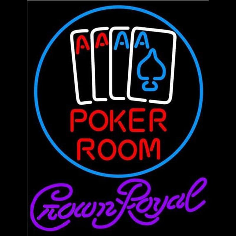 Crown Royal Poker Room Beer Sign Handmade Art Neon Sign