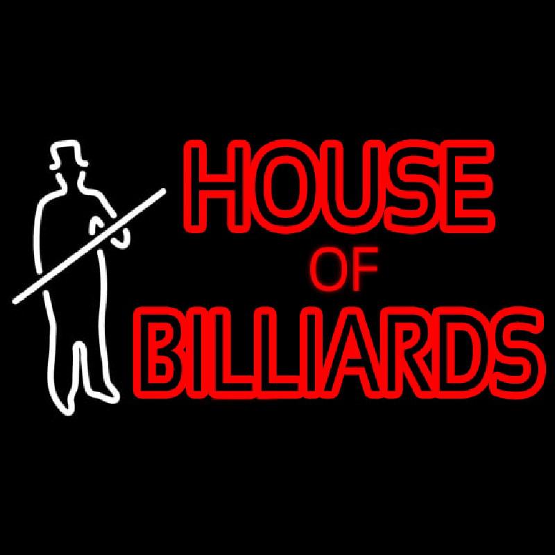 House Of Billiards Handmade Art Neon Sign