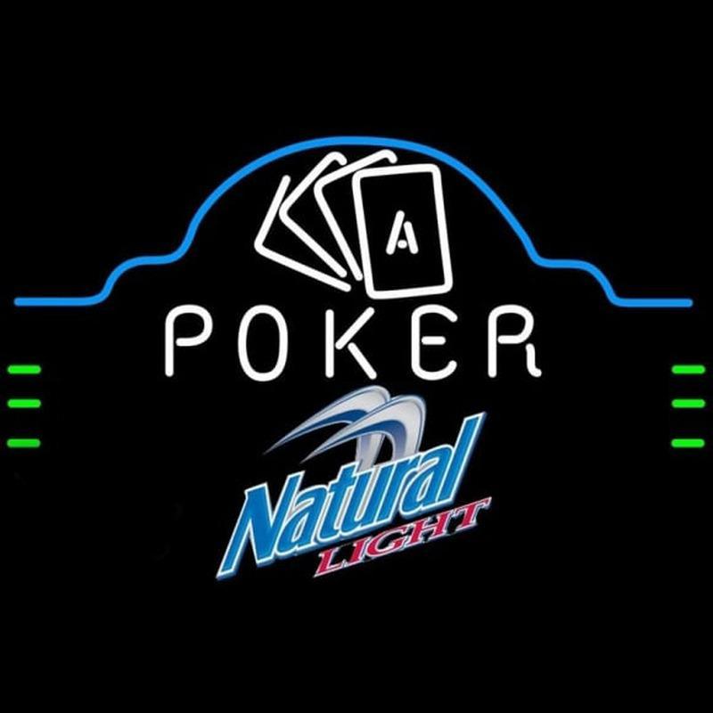 Natural Light Poker Ace Cards Beer Sign Handmade Art Neon Sign