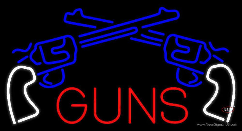 Two Gun Logo Handmade Art Neon Sign