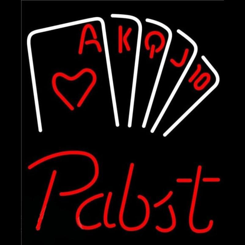 Pabst Poker Series Beer Sign Handmade Art Neon Sign