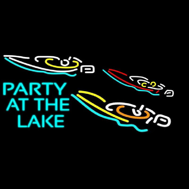 Party At The Lake Handmade Art Neon Sign