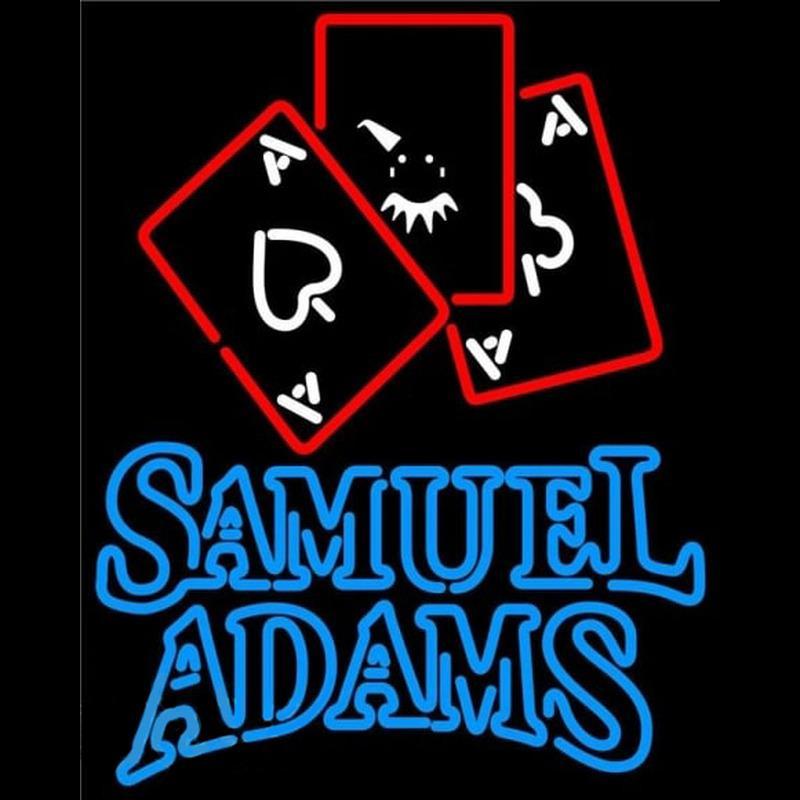 Samuel Adams Ace And Poker Beer Sign Handmade Art Neon Sign