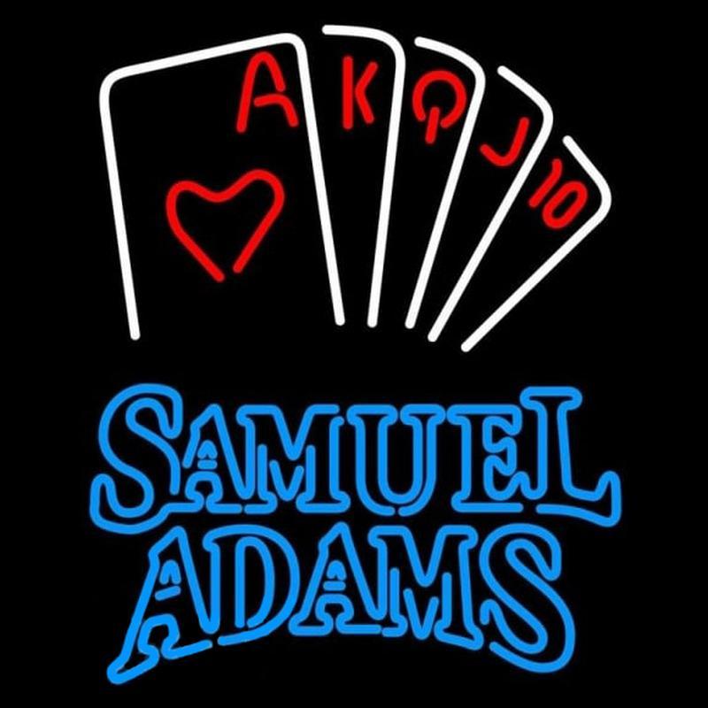 Samuel Adams Poker Series Beer Sign Handmade Art Neon Sign