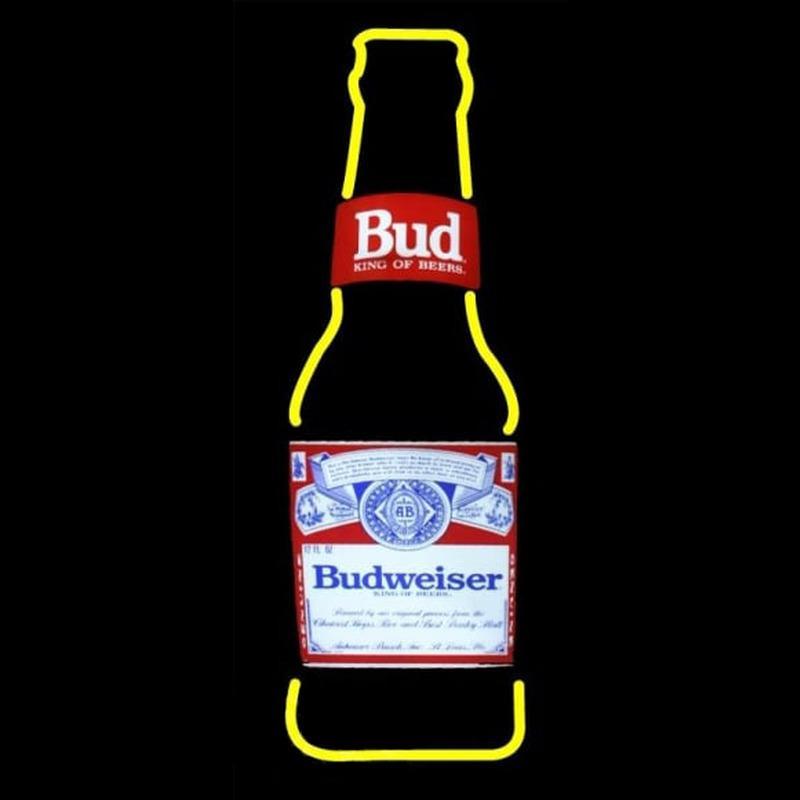 Vintage 44 Tall Budweiser King Of Beers Bottle Beer Sign Handmade Art Neon Sign