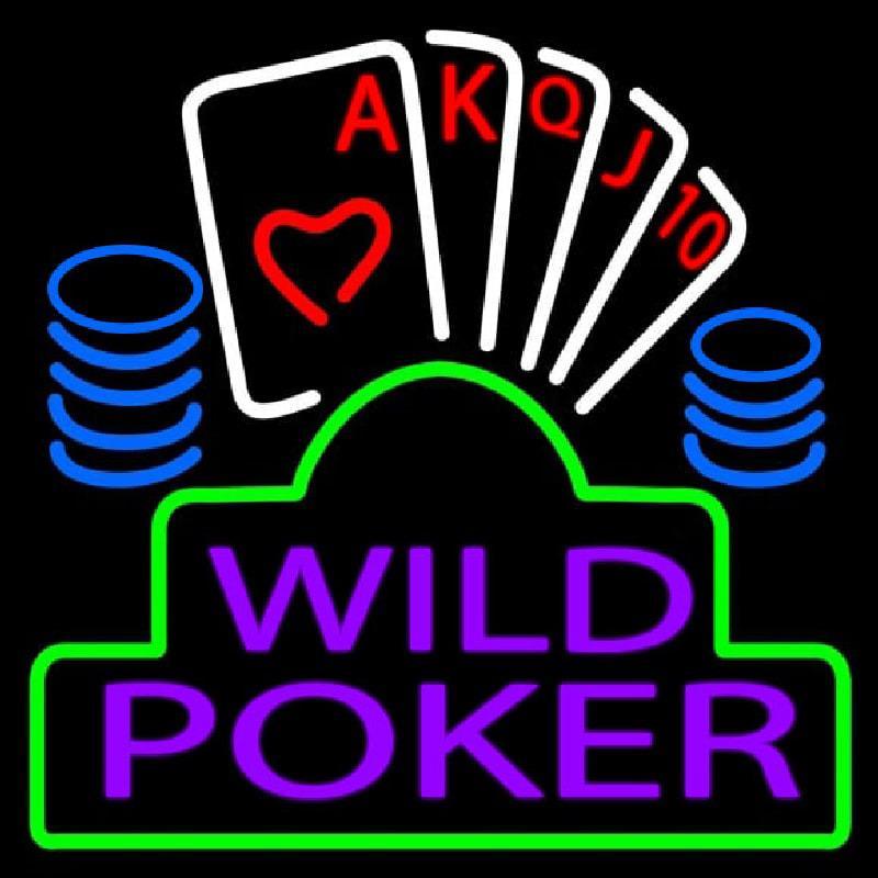 Wild Poker 2 Handmade Art Neon Sign