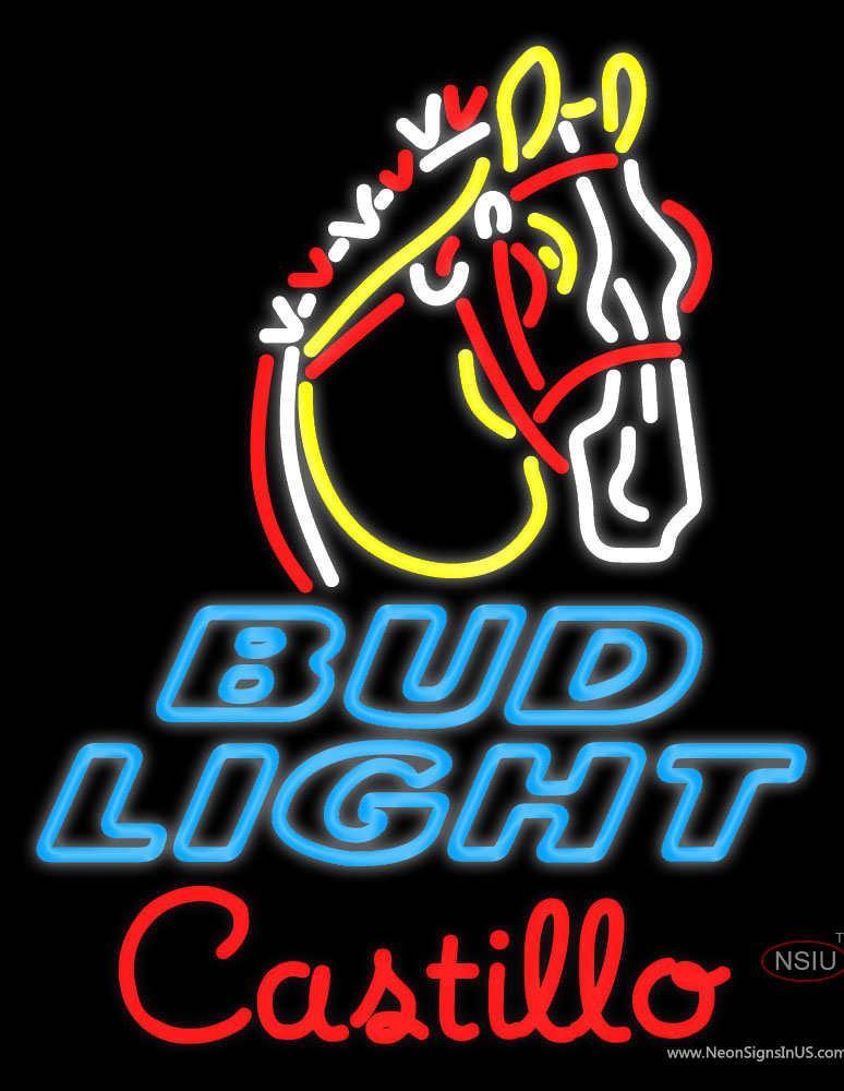 Custom Bud Light Horse Castillo Neon Beer Sign 