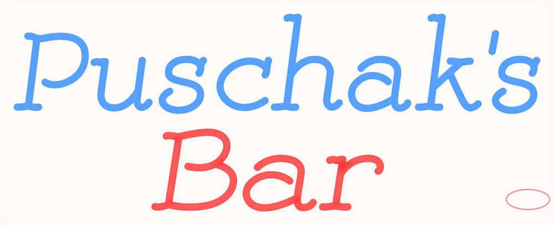 Custom Puschak Bar Neon Sign 