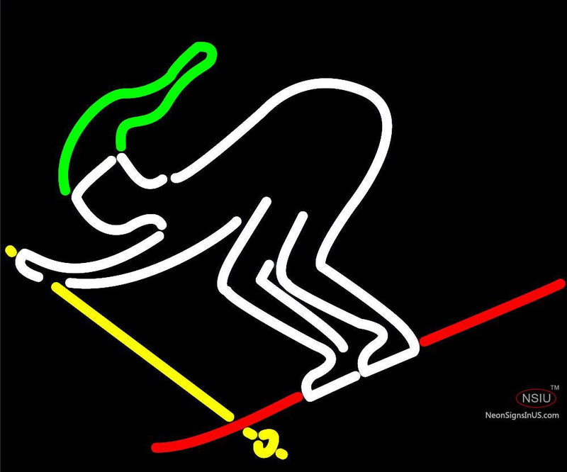 Skier Neon Sign