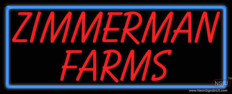 Custom Zimmerman Farms Neon Sign 