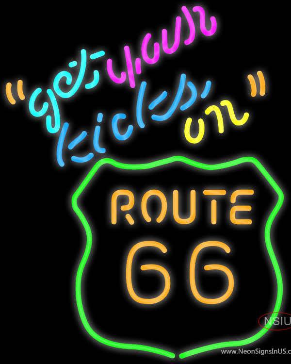 Get Your Kicks on Route  Neon Sign