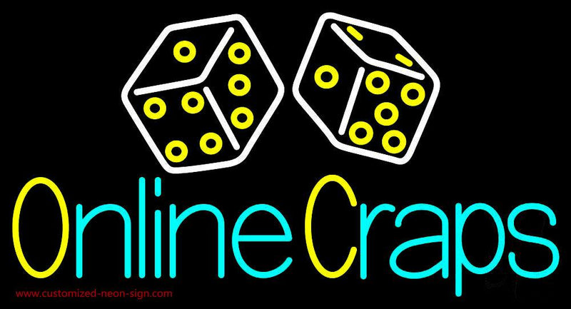 Online Craps Neon Sign