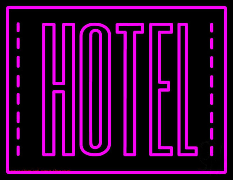 Pink Hotel Handmade Art Neon Sign