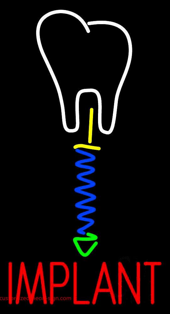 Tooth Implant With Logo Handmade Art Neon Sign