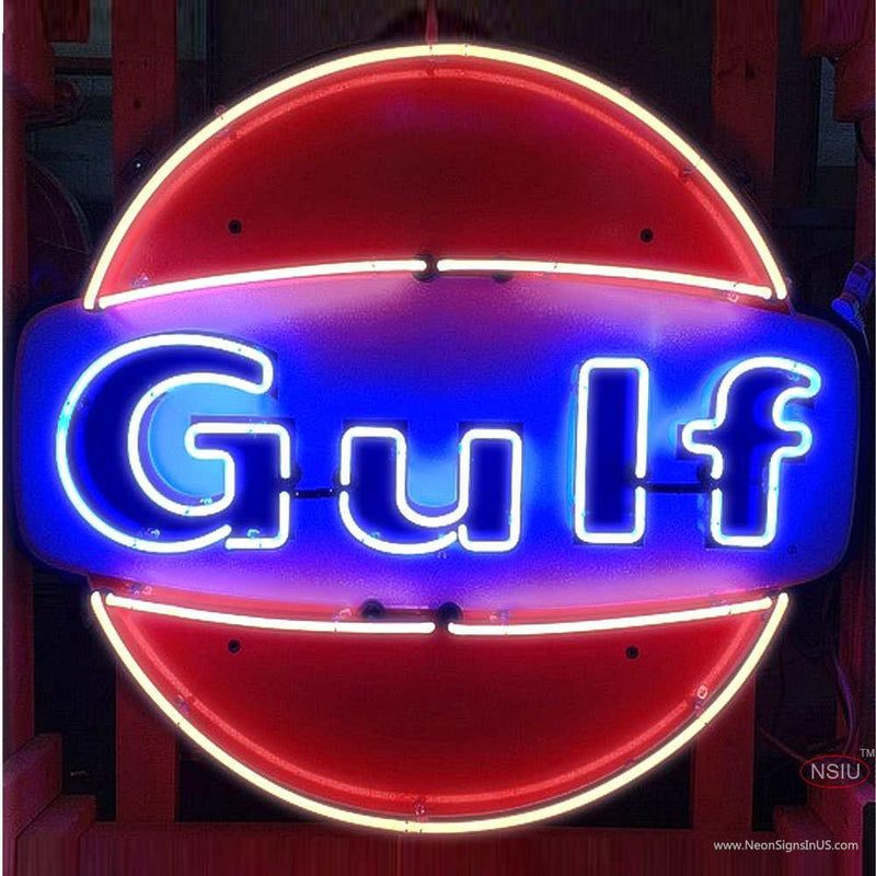 Neon Gulf Gasoline Neon Sign